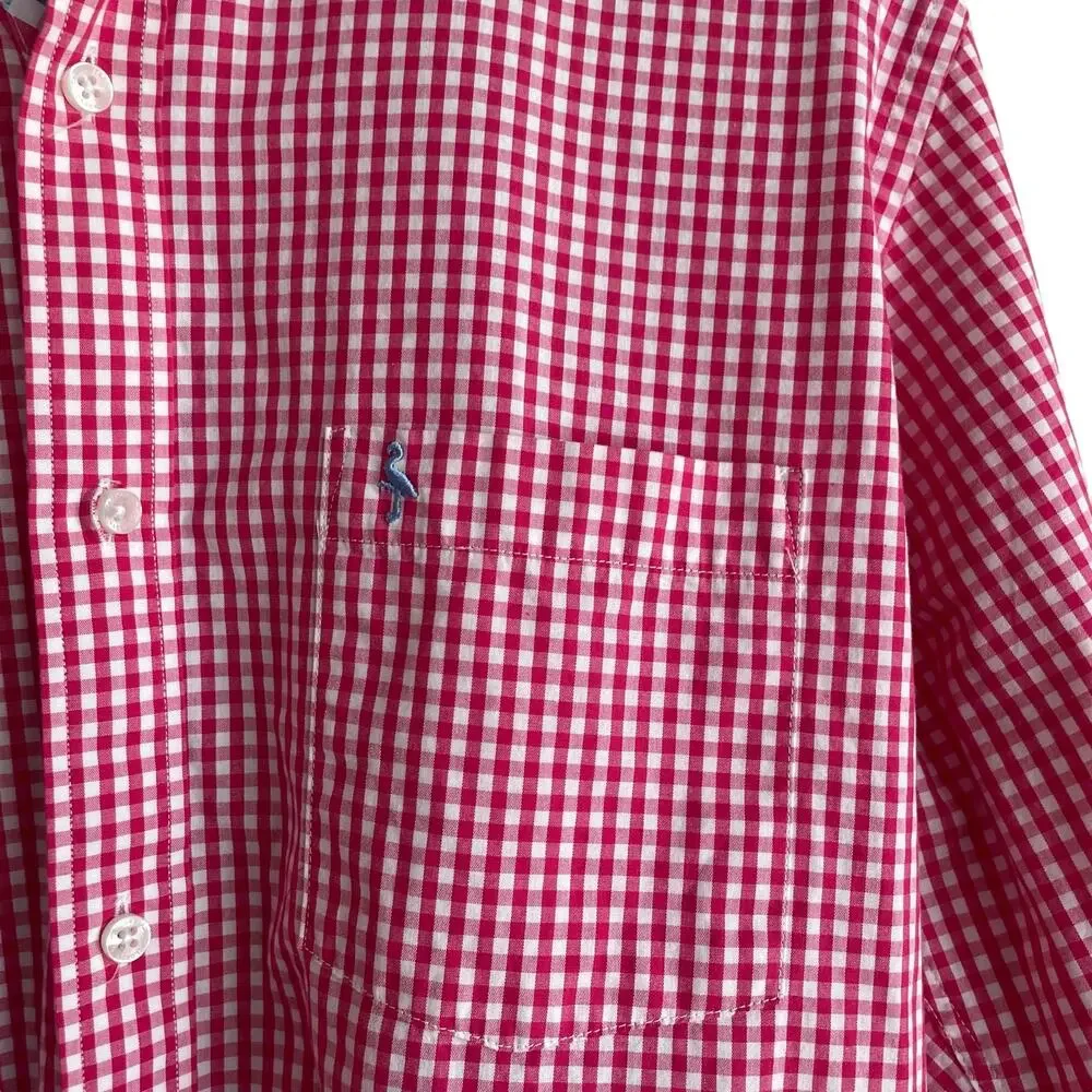 TailorByrd Mens Shirt M Pink Checked Button Up‎ Preppy Contrast Office Travel - Picture 5 of 11